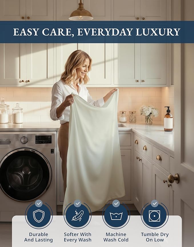 LANE LINEN 100% Egyptian Cotton Split King Bed Sheets for Adjustable Bed - 1000 Thread Count, Eco Friendly Sustainably Produced No Pill Fade Resistant 15" Deep Pocket Split King Sheet Set - Mineral