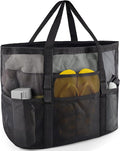 SRISE Mesh Beach Bag - Large Beach Tote Bag for Family Beach Bag for Toys & Vacation Essentials