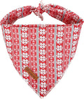 UP URARA PUP Christmas Dog Bandana - Snowman Triangle Bid Scarf for Girl Boy, Cotton Pet Kerchief, Cute Red, Adjustable Winter Puppy Accessory for Small Medium Large Dogs