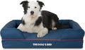 The Dog’s Bed, XL Oxford Blue, Memory Foam, Pain Relief: Arthritis, Hip & Elbow Dysplasia, Post Surgery, Lameness, Supportive, Calming, Waterproof Washable Cover, Veterinary Approved