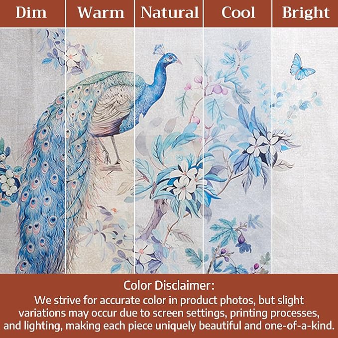 Maison d' Hermine Kitchen Towel 100% Combed Cotton Premium Set of 3 Kitchentowels Easter Tea Towels (20"x27.50") for Table Cleaning, Dining, Buffet Parties & Wedding Use - Peacock Utopia