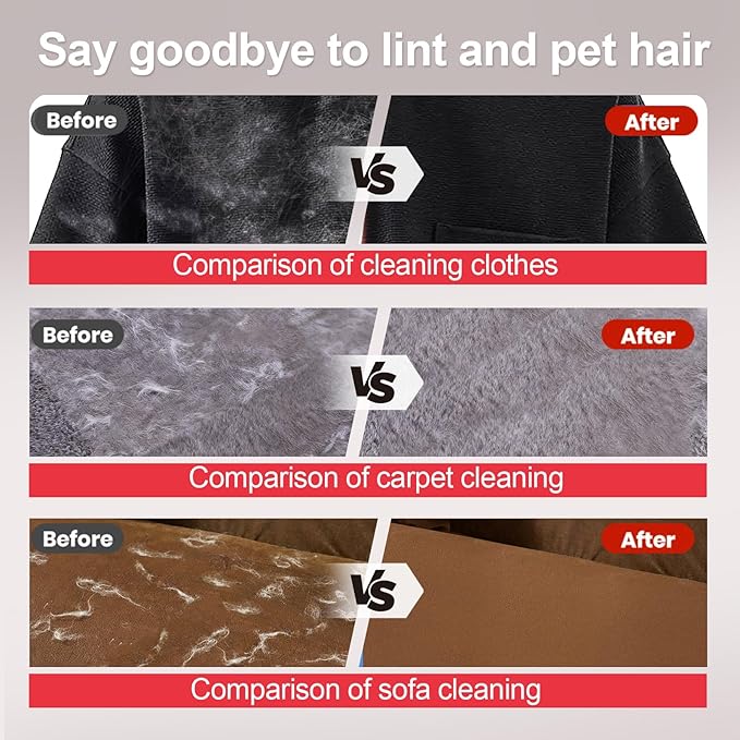 Bifobar Pet Hair Removal Glove - Magic Brush Electrostatic Mitt for Dogs & Cats, Reusable Grooming Gloves - Dog Hair Remover Tool with 5-Finger Design for Couch, Carpet, Furniture, Laundry & Clothing