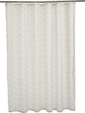 Amazon Basics Bathroom Shower Curtain, Water Resistant Fabric with Grommets & Hooks, Machine Washable, 72"x72", Natural Herringbone