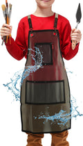 Kids Art Aprons for Painting, Gardening, Cooking, Multiple Pockets, Kids Smock for Boys & Girls, Waterproof (Age6-12)