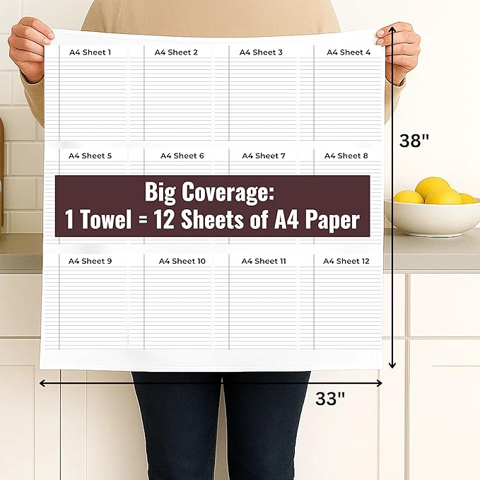 Flour Sack Towels | Tea Towel for Crafts| Kitchen Dish Cotton Blank Towel for Embroidery| Baking Bread Proofing Linen Cover| Thick Absorbent Quick Dry| 4 Pack 33"x38" White