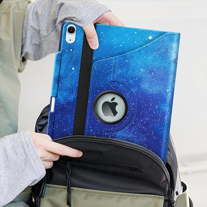 Fintie Rotating Case for iPad Air 13-inch (M3) 2025, (M2) 2024-360 Degree Swiveling Protective Stand Cover with Pencil Holder, Auto Wake/Sleep, Starry Sky