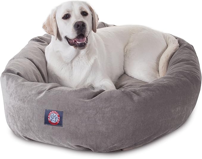 Majestic Pet Villa 40 Inch Shredded Memory Foam Dog Bed for Large Sized Dog 40x29x9 Inch–Orthopedic Pet Bed with Removable Washable Cover-Washable Large Puppy Mat with Head Support-Vintage