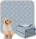 FunFurry Washable Pee Pads - 2 Pack Reusable Pee Pads with Paw Shape Non-Slip Backing - Waterproof, Super Absorbent (Light Grey, 41" X 41")
