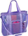 GYEUKHAM Mesh Beach Bag - Large Beach Tote Bag with Multiple Pockets for Family Beach Bag for Toys & Vacation Essentials
