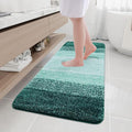 Arotive Microfiber Bathroom Rugs, Shaggy Soft and Absorbent Bath Rug, Non-Slip, Thick Plush Machine Washable Dry Bath Mats for Bathroom, Tub and Shower, 59x20, Dark Green, Rectangular