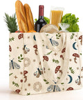 Miss Adola Large Canvas Grocery Tote Bag - Reusable Extra Large Shopping Shoulder Bags with 6 Inner Pockets & 2 Handle Strap