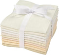 Craftido - 11 Options Solids with Tweed Tonals - Assorted Color Cotton Quilting Fabric Bundles 10pcs Fat Quarters 18"x21" - Medium Weight 5.2oz - for Quilting, Sewing and Crafts - Not Quite White