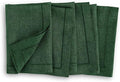 Solino Home Linen Napkins Set of 4 - Hemstitch 100% Pure Linen Forest Green Dinner Napkins Cloth 20 x 20 Inch for Winter, St Patricks Day - Milan, Handcrafted and Machine Washable