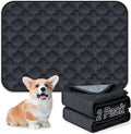 FunFurry Washable Pee Pads for Dogs - 2 Pack Reusable Pee Pads，Waterproof Puppy Pads，Pet Training Pads，Super Absorbent with Dog Paw Shape Non-Slip Backing (Dark Grey, 18" X 24" - 2 Pack)