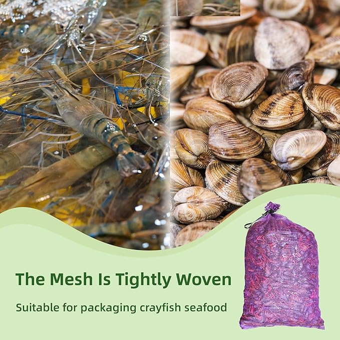 deebree Mesh Firewood Bags 22"×32" 150 Per Pack Crawfish Sacks, Firewood Bags for Selling, Onion Bag Storage Potato Sacks Mesh Wood Bag Bulk (Pack of 150)
