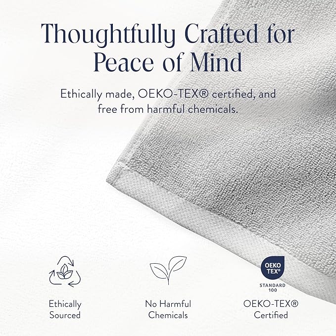 Brooklinen Super-Plush Turkish Cotton Hand Towels - Set of 2 - Cotton, 820 GSM, Highly Absorbent, Machine Washable, Perfect for Home & Bathroom (20" x 30", Smoke Grey)