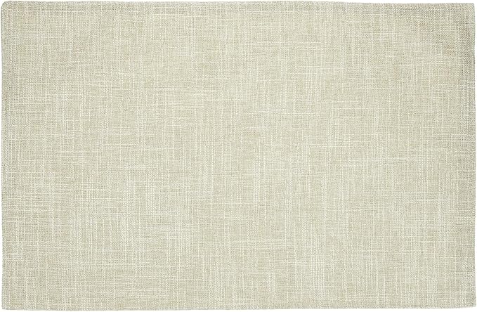 HARFINGTON 4pcs Linen Fabric Placemats 12" x 18" Polyester Rectangle Place Mats Machine Washable Heat Resistant Kitchen Table Mats for Outdoor Indoor Party Family Holiday, Beige