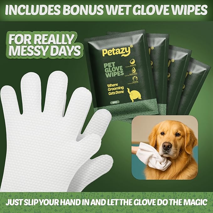 Petazy Dog Wipes for Paws and Butt Ears Eyes | Unscented Natural Pet Wipes for Dogs | Hypoallergenic Dog Wipes Cleaning Deodorizing | Extra Thick Plant Based Wipes Dogs Cats Pets | 100 Count
