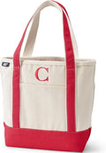 Lands' End Pre-Monogrammed Letter Canvas Tote Bag