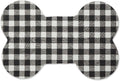 DII Braided Pet Mat Collection 100% Cotton, Bone Shape, Black/White Buffalo Check