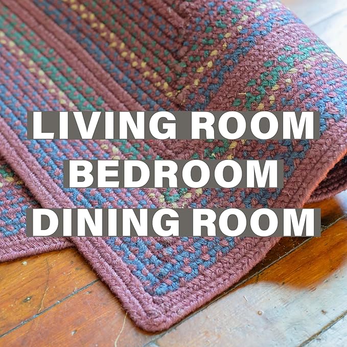 Homespice Jamestown Oval Area Rugs 6x9' - Ideal as Dining Room Rugs for Under Table for Primitive Decor