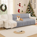 CYCMACO Waterproof Dog Blanket, Non-Slip Soft Pet Bed Cover, Couch Cover for Dogs Washable, Protects Sofa, Furniture, Crate, Car, Tear Resistant Leakproof Pet Blanket (68x82 Inch, Light Grey)