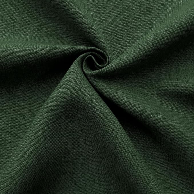 Barcelonetta | Linen Fabric | Natural Linen Cloth | Embroidery, Sewing | Soft, Breathable | 55" Wide | 70% Linen, 30% Rayon | Hemp, Jute, Needlework, Lining (Olive, 2 Yard)