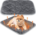 Clysee 2 Pack Self Heating Cat Mat Self Warming Pet Pads Washable Kennel Mat Dog Crate Pad Reflects Body Heat Non Skid Cat Thermal Pads for Puppy Indoor Outdoor(Gray,19 x 28 Inches)