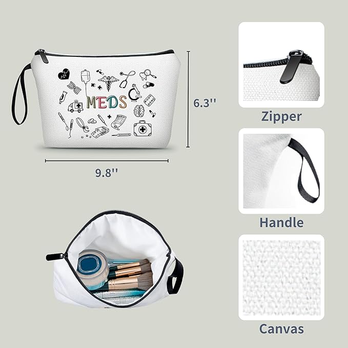 ARIOSEY Medical Bag,Doctor Gifts,Meds Cosmetic Make Up Bag,Medicine Bag for Traveling,Doctor Gifts for Women,Gifts for Teen Girls,Friendship Gifts for Women
