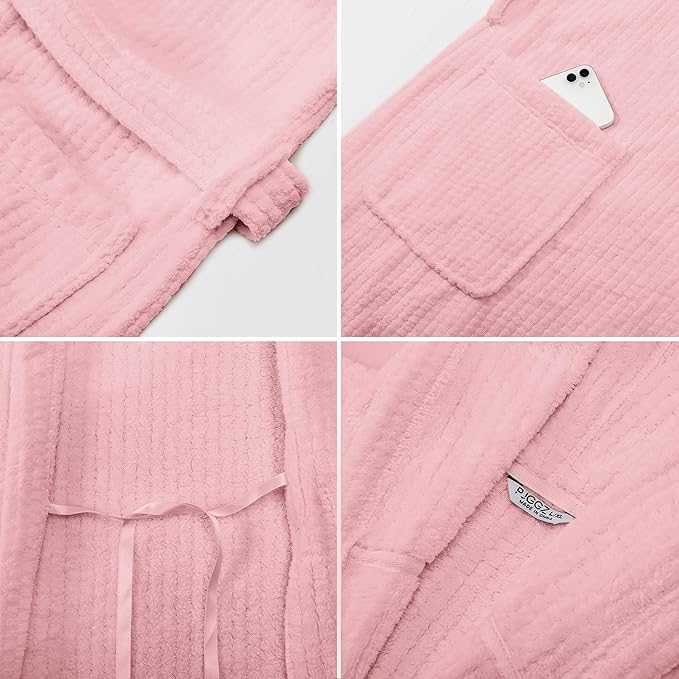PJGGZ Hooded Bathrobes for Women, Soft Long Towel Robes for Women - Quick Dry yet Warm