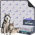 Velvopet Washable Pee Pads for Dogs, 2 Pack Puppy Pads, Super Absorbent & Leakproof with Anti-Slip Bottom for Dog Training, Crates, Car, Pet Pee Pads, and Furniture Protection,34"x52"
