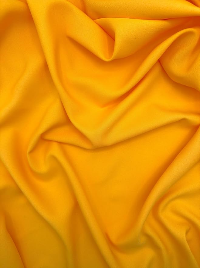 EOVEA - Polyester Poplin Fabric by The Yard – 100% Polyester, 60” Wide Durable Versatile Material for Apparel, Home Décor, Crafts, Tablecloths, Curtains, Drapes, Sewing & DIY Projects (Yellow,50 Yard)