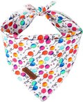 MR. CHUBBYFACE Birthday Dog Bandanas Reversible Triangle Bibs Scarf Accessories for Dogs Cats Pets C:Balloon