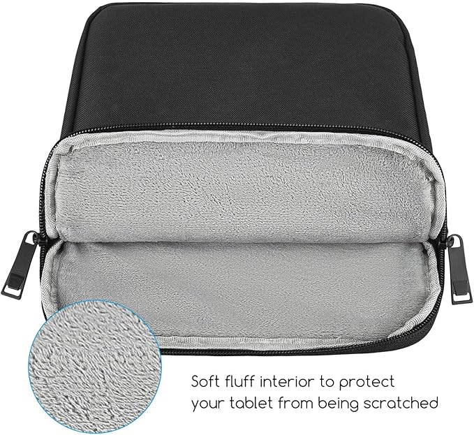 9-11 Inch Tablet Carrying Sleeve Case for Amazon Fire Max 11/10.1" Fire HD 10 Plus / 11" iPad Pro M5 M4 / Air M3 M2 / iPad 11th,Samsung Galaxy Tab S9 S8 S7 A8 11" Tablet Bag(Black)