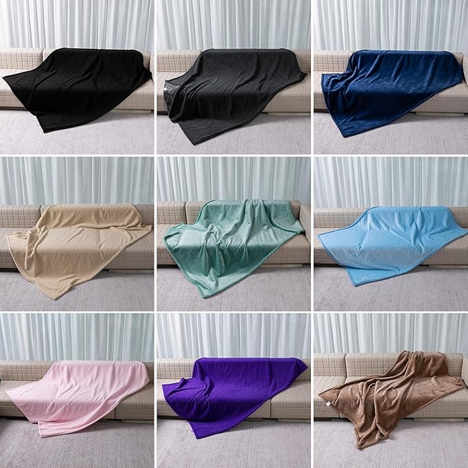 Maidewow Waterproof Dog Blanket Reversible Pet Bed Cover Puppy Blankets Leakproof Sofa Couch Cover Cat Pet Blanket for Warm Fluffy Washable Grey Mat-M
