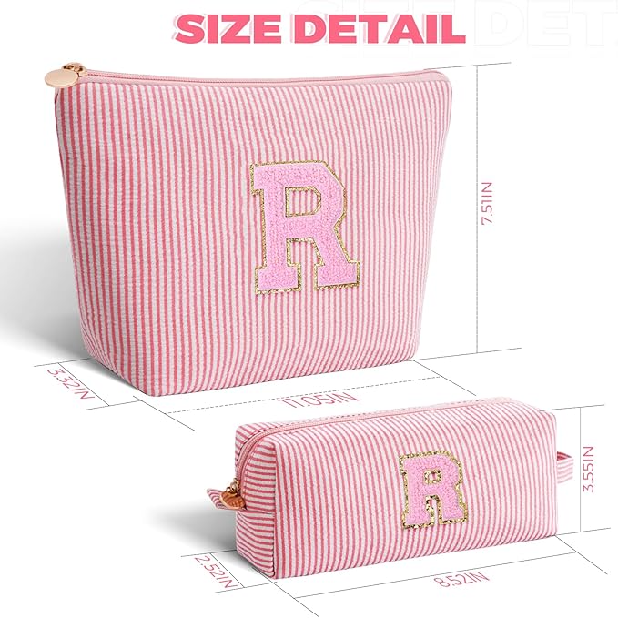 Btffitting Personalized Anniversary Wife's Birthday Gifts,Mothers Day Gifts for Women,Wife Gifts from Husband,Cool Birthday Gifts for Wife,Makeup Bag Set Cosmetic Bag for Teen Girls - Peach,R