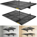 Aecxm 2-Pack 2x3ft Adjustable Garage Wall Shelving 560lbs Load Capacity Heavy Duty Wall Mounted Storage Shelf Metal Floating Shelves for Garage(Black)