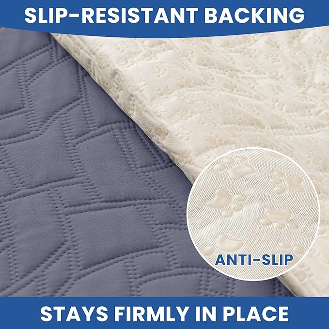 CYCMACO Waterproof Couch Covers for Pets, Waterproof Dog Bed Cover, Anti-Slip Soft Dog Blankets, Couch Cover for Dogs Washable, Pet Blanket for Puppy Large Dogs Cat (30x70 Inch, Grey Blue)