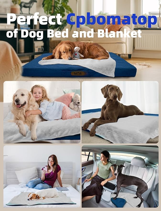Sytopia 36 Inch Orthopedic Waterproof Dog Crate Bed for Large Dogs, Removable Washable Cover, Egg Crate Foam Mat, Suitable for Dogs Up to 60 Lbs, Dark Grey