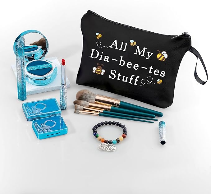 ARIOSEY Diabetic Medicine Pouch - Cute Travel Cosmetic Bag, Best Supplies for Diabetics Idea