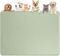 Bartuke Dog Food Mat, Extra Large 50" x 35" Silicone Pet Feeding Mat with Raised Edge Pet Placemat for Small, Medium, and Large Pets Non-Slip, Easy to Clean (Green)