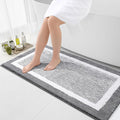 OLANLY Bathroom Rugs 44x24, Extra Soft and Absorbent Microfiber Bath Mat, Non-Slip, Machine Washable, Quick Dry Shaggy Bath Carpet, Suitable for Bathroom Floor, Tub, Shower (Runner, Grey)