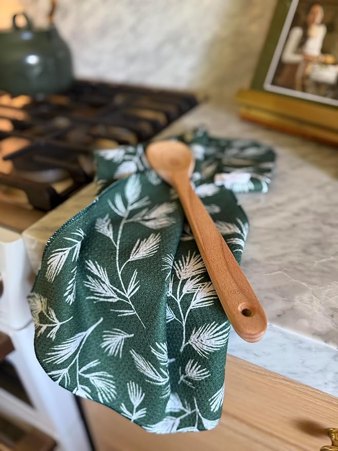 Desert Aqua 2 Pack || Double Sided|| Not Your Ordinary Kitchen Towels || Dish Towels || Quick Dry || Waffle Weave Microfiber || Designer Prints || Highly Absorbent || Hanging Hook (Forest Christmas)