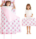 Lasoftan Toddler Nap Mat with Pillow and Blanket, Extra Large Rolled Napping Mats,Slumber Bags for Boys Girls,Kids Sleeping Bag for Daycare, Preschool Travel Camping