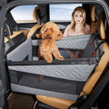 TKYZ Medium Dog Car Seat,Back Seat Extender for Dogs,Waterproof Large Dog Seat Cover for Backseat, Pet Bed for Car Hammock(Grey-s)