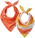 Pet Passion Bandit - The PET Bandana 100% Organic Cotton Pet Bandanas Clothes for Small, Medium, Large Dogs, 2-Pack Candy Corn, X-Small/Small