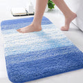 Arotive Microfiber Bathroom Rugs, Shaggy Soft and Absorbent Bath Rug, Non-Slip, Thick Plush Machine Washable Dry Bath Mats for Bathroom, Tub and Shower, 30x20, Light Royal Blue, Rectangular