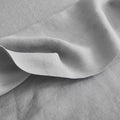 Sijo Stone Washed Organic French Linen Bed Sheet Set, GOTS Certified Organic, Best Cooling Linen Sheet Award by Sleep Foundation, 1 Flat Sheet Only (Dove, King/Cal King)