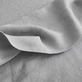 Sijo Premium Stone Washed French Linen 1 Flat Sheet (Dove, 1 Flat Sheet Only Full/Queen)