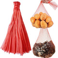Dupiulk Reusable Produce Mesh Bags, 24 Inch Seafood Boil Bags for Crab Clam Shellfish Crawfish Cooking, Onion Potato Storage Eco-friendly Fruit Vegetable Produce Packaging Supplies Net (100Pcs-Red)